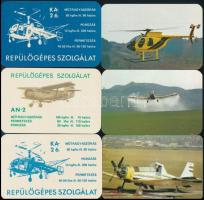 1977-1990 9 db repülés témájú kártyanaptár
