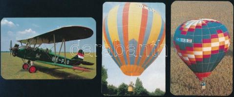 1977-1990 9 db repülés témájú kártyanaptár