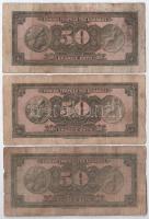 Görögország 1928. 50D (3x) + 100D (6x) T:III,III- folt, szakadás, kis ly.
Greece 1928. 50 Drachmai ...