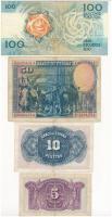 Portugália 1987. 100E "BTV 077637" + Spanyolország 1928-1935. 5P-50P (3xklf) T:III folt, k...