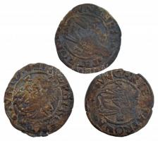 1541-1561. Denár Ag "I. Ferdinánd" (3xklf) T:2- patina