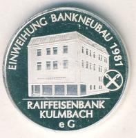 NSZK 1981. "Raiffeisenbank Kulmbach" Ag 8,2g T:PP