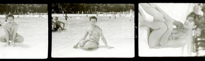 Fürdőruhás képek, 6 db fotónegatív kisfilmen
