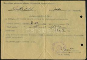 cca 1952-1954 7 db papírrégiség (cséplési eredménylap, cukorjegy, sóutalvány, stb.)