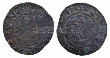 1568-1573K-B Denár Ag "Miksa" (2xklf) (0,54g, 0,50g) T:2,2- patina Hungary 1568-1573K-B Denar Ag "Maximilian" (2xdiff)(0,54g, 0,50g) C:XF,VF patina cracked Huszár: 992., Unger II.: 766.a