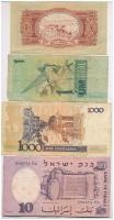 4db-os vegyes külföldi bankjegy tétel, közte Brazília, Izrael, Vietnám T:III folt, kis szakadás
4pc...