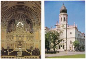 9 db MODERN főleg magyar képeslap zsinagógákkal / 9 modern postcards of mostly Hungarian synagogues