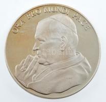 Vatikán 1981. "II. János Pál pápa svájci látogatása" kétoldalas, ezüstözött fém emlékérem,...