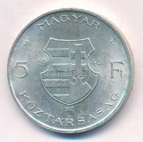 1946. 5Ft Ag "Vastag Kossuth" T:1- felületi karcok 
Adamo F8