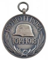 1929. "Magyar Háborús emlékérem kardokkal, sisakkal" ezüstözött, jelzett bronz kitüntetés szalag nélkül T:2 Hungary 1929. "Hungarian Commemorative War Medal with swords and a helmet" silver-plated, marked bronze decoration without ribbon C:XF NMK 418.