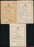 1949-1955 Bp., 7 db igazolás békekölcsön jegyzéséről (az elsőtől a hatodikig) + egy 5 éves tervkölcs...