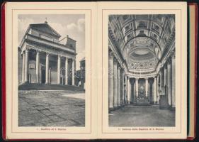 cca 1910-1920 Album della Repubblica di S. Marino, leporelló 24 fekete-fehér képpel, sérült borítóval