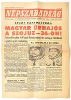 1980 Népszabadság 1980. május 27.: "Start Bajkonurból: "Magyar űrhajós a Szojuz-36-on! Farkas Bertalan és Valerij Kubászov együtt kering a Föld körül.", 12 p.