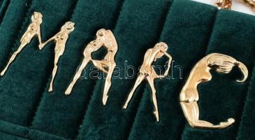 MARC jelzésel: színházi táska 24x16 cm Prüss, fém