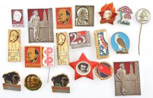 Szovjetunió ~1970-1980. 20db vegyes Al jelvény, főleg Lenin témával T:2 Soviet Union ~1970-1980. 20pcs of mixed Al badges, mainly about Lenin C:XF