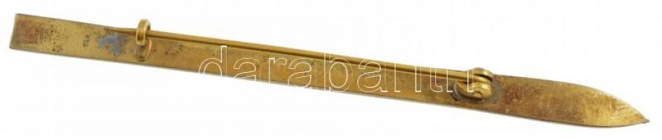 1942. "M.S.Sz. Hölgy Műlesiklóbajnok 1942" a Magyar Sí Szövetség síléc formájú bronz jelvé...