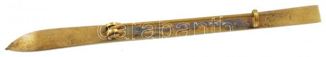 1943. "M.S.Sz. Hölgy Műlesiklóbajnok 1943" a Magyar Sí Szövetség síléc formájú bronz jelvé...