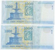 2010. 1000Ft (2xklf) "DA", "DE" T:II