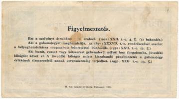 1931. 60f értékű gabonajegy "A" szelvénye T:III folt, kis szakadás