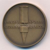 Lapis András (1942-) 1984. A magyar pénzverés kezdete kétoldalas bronz emlékérem (42,5mm) T:1-  Adamo EM2