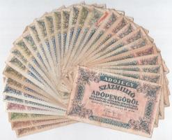 1946. 31db vegyes adópengő bankjegy tétel T:vegyes