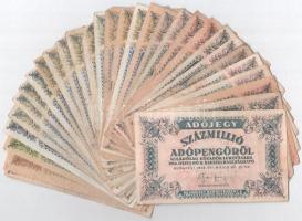 1946. 30db vegyes adópengő bankjegy tétel T:vegyes
