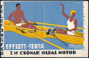 Terta csónak, Csemiczky Tihamér (1904-1960), art - deco reklám nyomtatvány