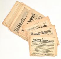 1943-1945 II. világháborúról szóló vezércikk gyűjtemény, összesen 52 db újságrészlet