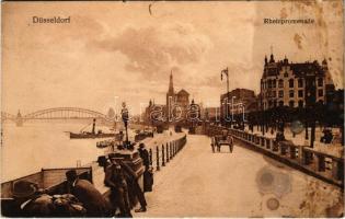 1913 Düsseldorf, Rheinpromenade (fa)