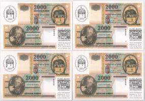 2000. 2000Ft (4x) "Millenium" sorszámkövetk, eredeti, bontatlan díszcsomagolásokban, alacs...
