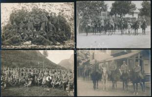 1914-1918 I. világháborús fotógyűjtemény Bartóffy Miklós (1882-1964) későbbi vezérezredes és miniszterhelyettes és csapatát ábrázoló 19 db fotólappal és fotó