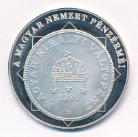 DN "A magyar nemzet pénzérméi - Az utolsó körmöcbányai veret 1920-1926" Ag emlékérem, tanú...