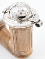 Tajtékpipa ezüst (Ag) szerelékkel. Jelzett, ezüst XIX. sz. Klasszicizáló stílus 7 cm