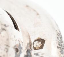 Tajtékpipa ezüst (Ag) szerelékkel. Jelzett, ezüst XIX. sz. Klasszicizáló stílus 7 cm