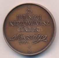 Józsa Gábor (1955-) 1990. 25. Ifjúsági Képzőművész Tábor Mártély bronz piedfort emlékérem (42,5mm) T:1- ph.