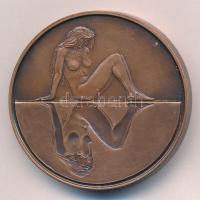 Józsa Gábor (1955-) 1990. "25. Ifjúsági Képzőművész Tábor Mártély" bronz piedfort emlékére...