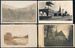 Tájak, csoportok, portrék, 30 db fotólap, 13×8,5 cm