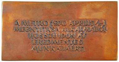 1970. "Budapesti Metro 1970 / A metró 1970 április 4.-i megnyitása alkalmából" kétoldalas,...
