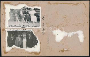 1935 Bud János pénzügyminiszter fogadása a lövészverseny alkalmából, 3 db kartonra ragasztott fotó, ...