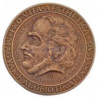 1991. PRO VITA AESTHETICA - Magyar Kalobiotikai Társaság - Gr. Széchenyi István 1791-1860 - Az ember legékesb tulajdona a szép lélek egyoldalas, öntött Br plakett DR. KORMOS SÁNDOR 1987 gravírozással, kissé sérült tokban (81mm) T:1