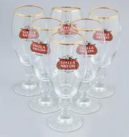 Stella Artois üveg pohárkészlet, eredeti dobozában, 6 db, 0,4 l., m: 20 cm