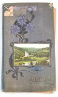 Kb. 123 db RÉGI (hosszú címzésesek is, legrégebbi 1898-as) képeslap szecessziós régi albumban, vegye...