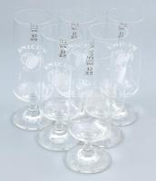 Unicum Szilva long drink üveg pohárkészlet, eredeti dobozában, 6 db, 0,3 l, m: 18 cm