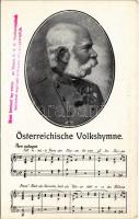 Österreichische Volkshymne - Franz Josef / Az Osztrák Himnusz, Ferenc József. Musikpostkarte No. 20.