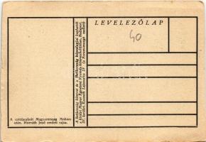 Történelmünk lapjaiból. Mohács után: A szétdarabolt Magyarország. Betűország képeslap / Hungarian ir...