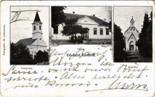 1905 Lövő (Sopron), templom, iskola, kápolna (EK)