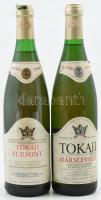 1994 Tokaji Hárslevelű és Tokaji Furmint, 2 bontatlan palack fehérbor, pincében, szakszerűen tárolt, az egyik üveg fején a borítás kissé sérült, de a dugó sértetlen, 12%, 0,75 l.x2