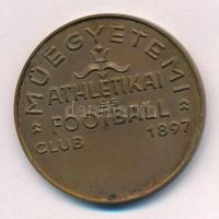 ~1920. "Műegyetemi Athletikai és Football Club 1897" kétoldalas Br díjérem (40mm) T:1-,2