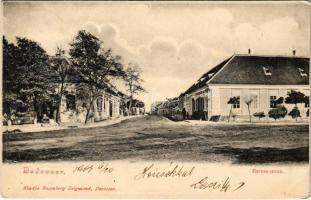 1904 Devecser, Baross utca, üzlet. Rosenberg Zsigmond kiadása (EK)