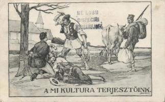 Anti-Romanian propaganda with Romanian stamp response s: Sándor B.